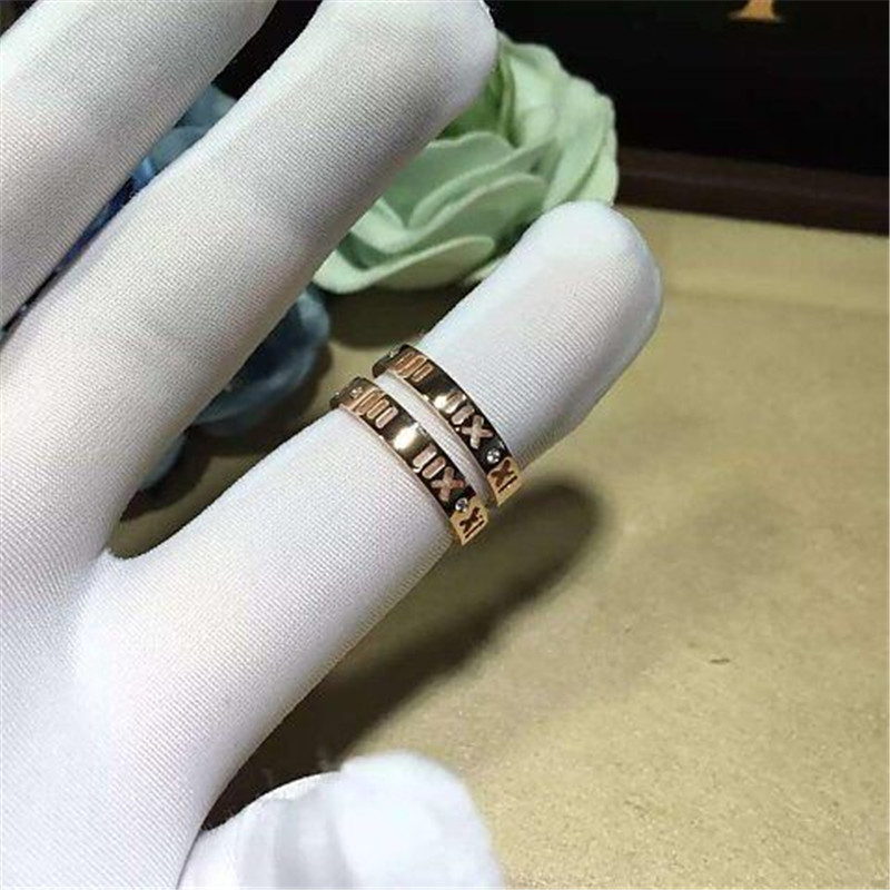 Luxury jewe factory number ring 18k gold white gold yellow gold rose gold diamond ring