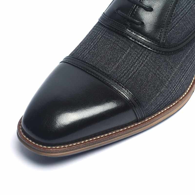 Navy Lace Up Comfortable Mens Leather Dress shoes