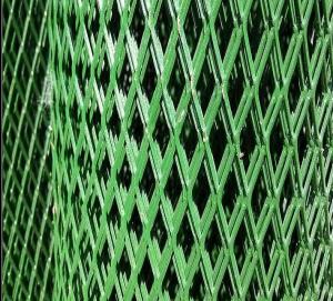 China Plastic Sprayed Green Expanded Wire Mesh Diamond Shaped 20x40mm wholesale