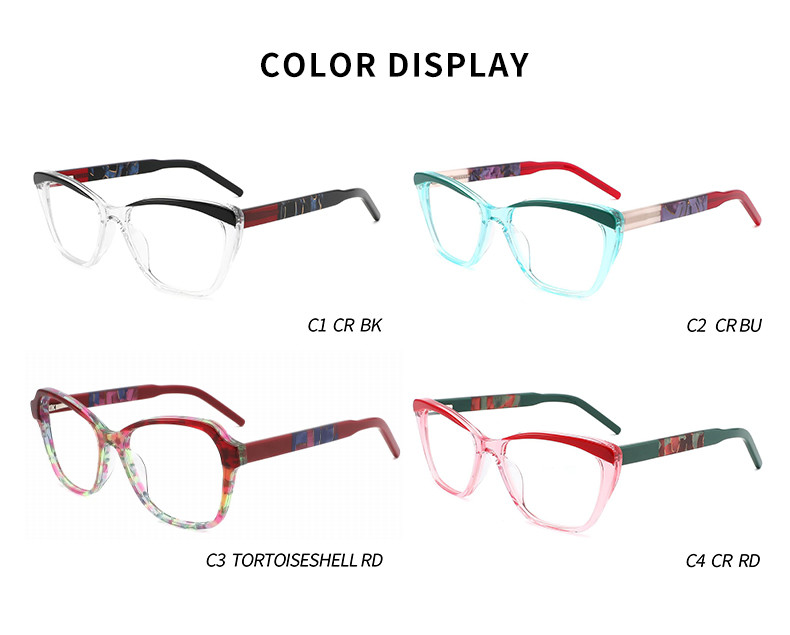 Fancy Surface Acetate Frame Glasses Durable Can Change Lenses