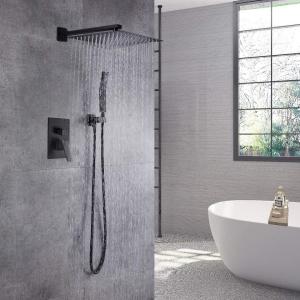 China Black Brushed Stainless Steel Concealed Faucet Preservative Hot And Cold Water Faucet wholesale