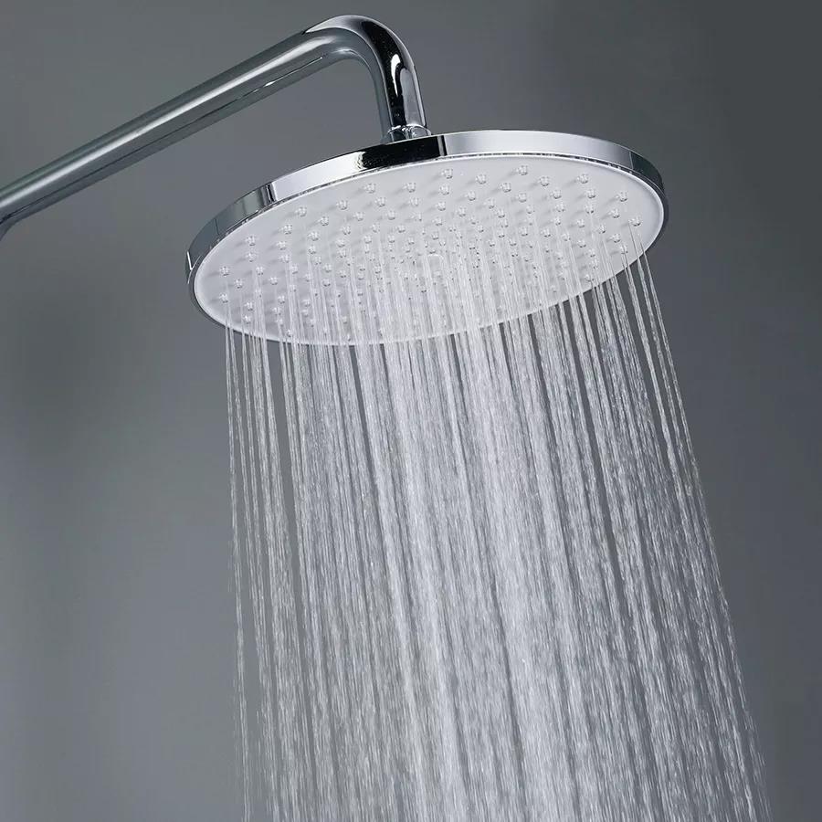 Ultra-Thin Round Zinc Alloy Shower Head With Test Model Spout Material Wall Mounted