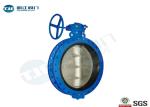 Concentric Double Flanged Butterfly Valve Cast Steel Made Gearbox Actuated