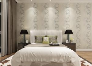 China Embossed Asian Inspired Wallpaper , Leaf Pattern Washable Vinyl Wall Coverings wholesale