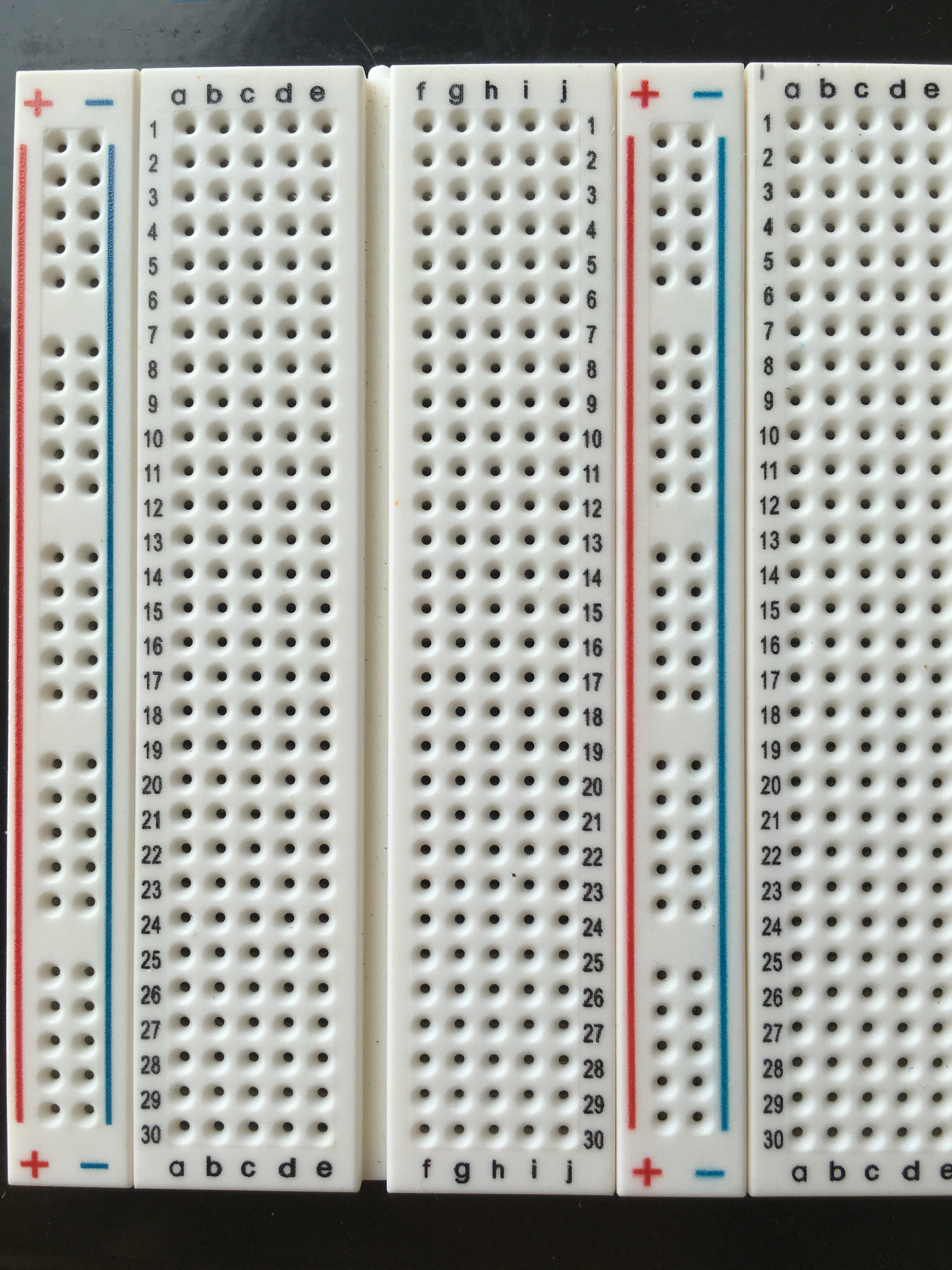 Coloured Coordinates Solderless Bread Board 4 Distribution Strips