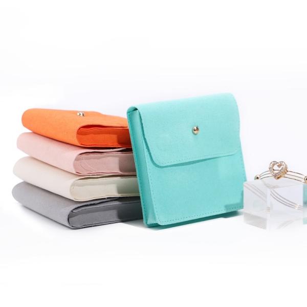 Magnetic Buckle Microfiber Jewelry Bag Velvet Bag Jewelry Accessories Velvet Bag Double-Sided Microfiber Ring Bracelet Jewelry Storage Bag