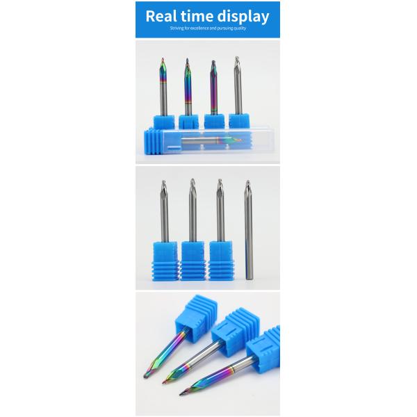 Yingba Hot Sale Alumminum Engraving Router Bits DLC Coating 2F Taper Ball Nose for Carving Aluminum Milling Cutter