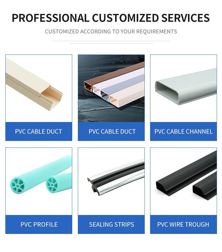 Wholesale PVC Electronic Wire Cable Pipe Floor Trunking Pipe J Channel PVC Management