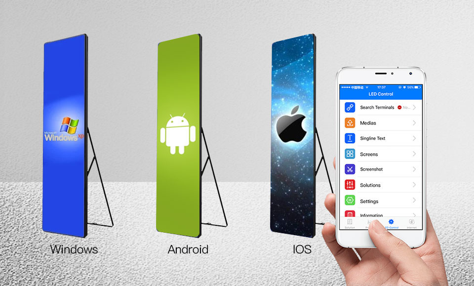 High Quality Gposter a Retail Product 45mm Thick Super Slim 640*1920mm P1.25 P1.538P1.82 P2 P2.5