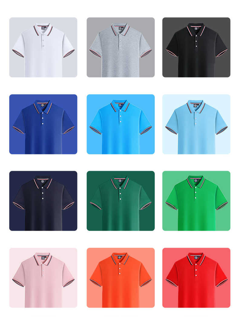 Silk Screen Printing Custom Logo Solid Color Plain Blank Prime CVC Cotton Polo Shirts