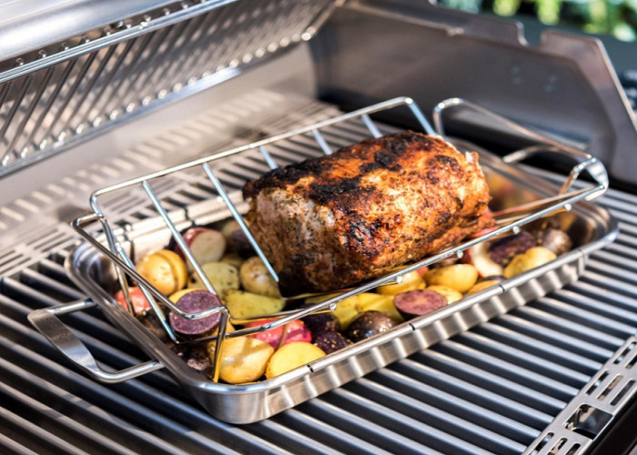 CE Multipurpose Grill Tray Rack , Stainless Steel Rib Rack For Smoker Meat