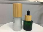 SGS MSDS Bamboo Cosmetic Packaging Cylinder Glass Lotion Pump Bottle