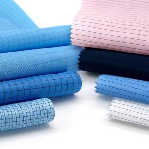 China Cleanroom Anti Static ESD Fabrics Polyester Shrink Resistant Fabric wholesale