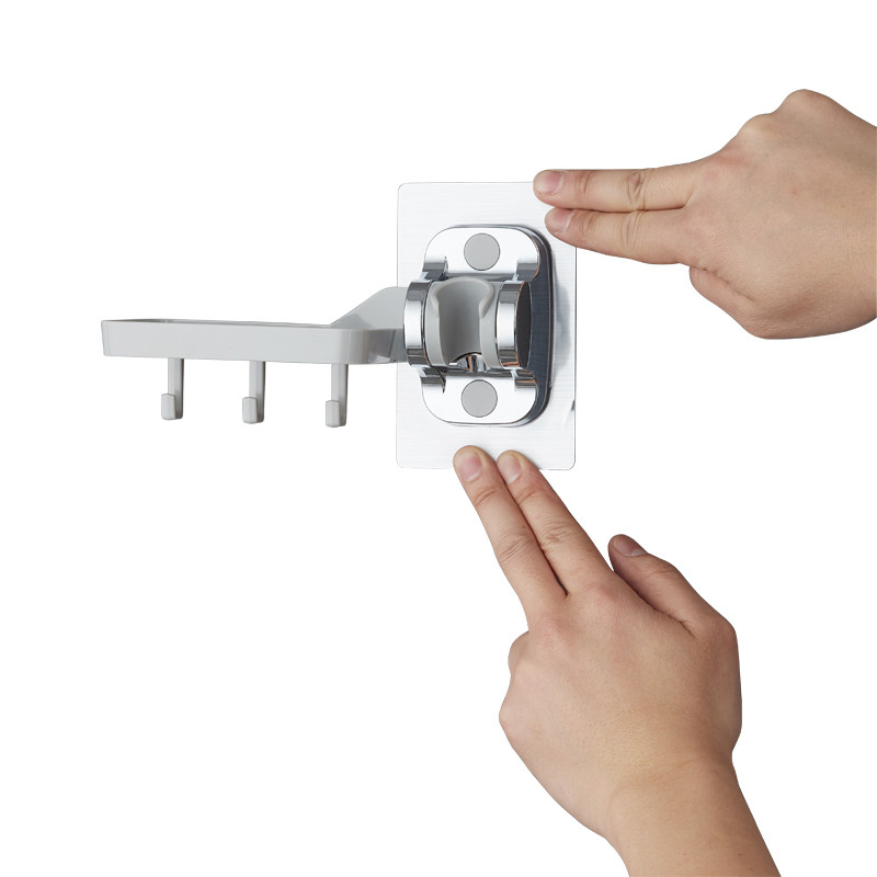 Non Drill Hole ABS Plastic Hand Held Shower Holder Bracket Chrome Plated