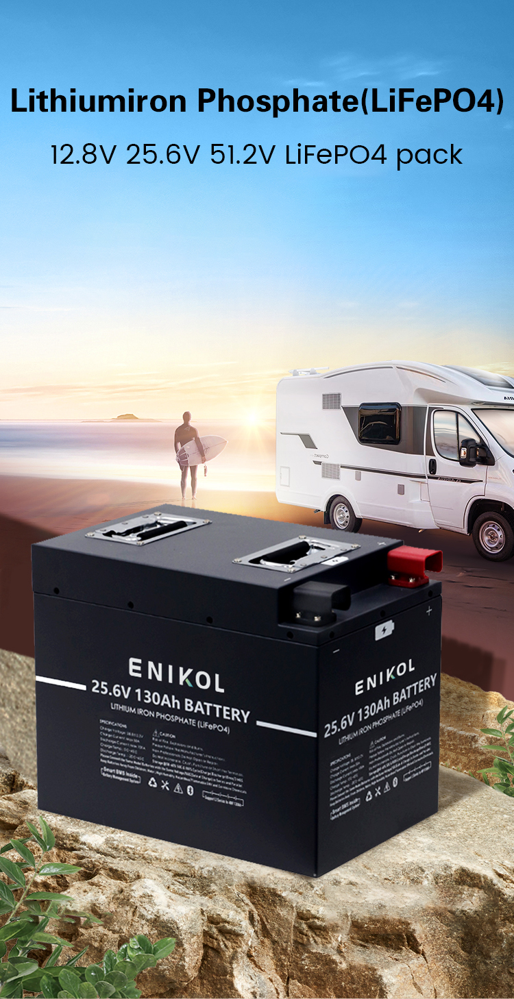 3000wh 24V Deep Cycle Lithium Battery 130ah Home Solar Lifepo4 Battery With BMS