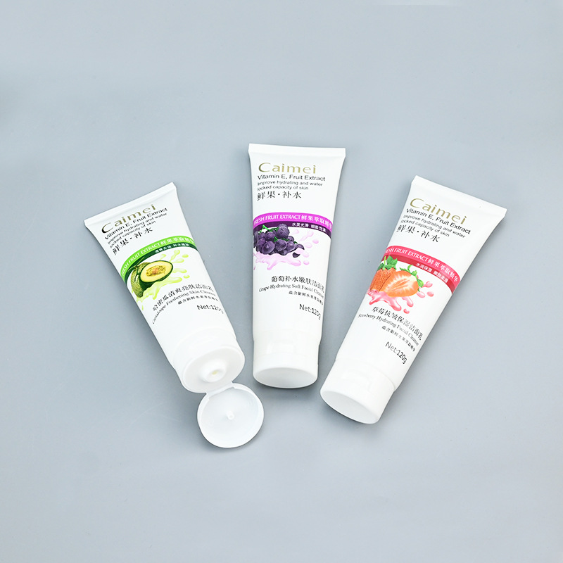 Customized Cosmetics Packaging White Matte Empty Plastic Soft Squeeze Tubes for Lotion and Cream 100% Sugarcane Material