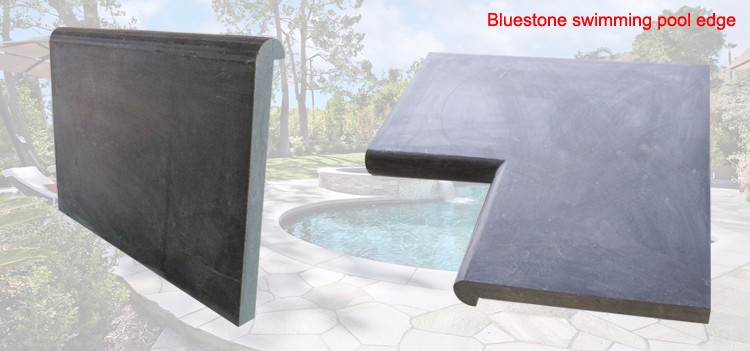 limestone swimming pool cooping paving blue stack veneer stones