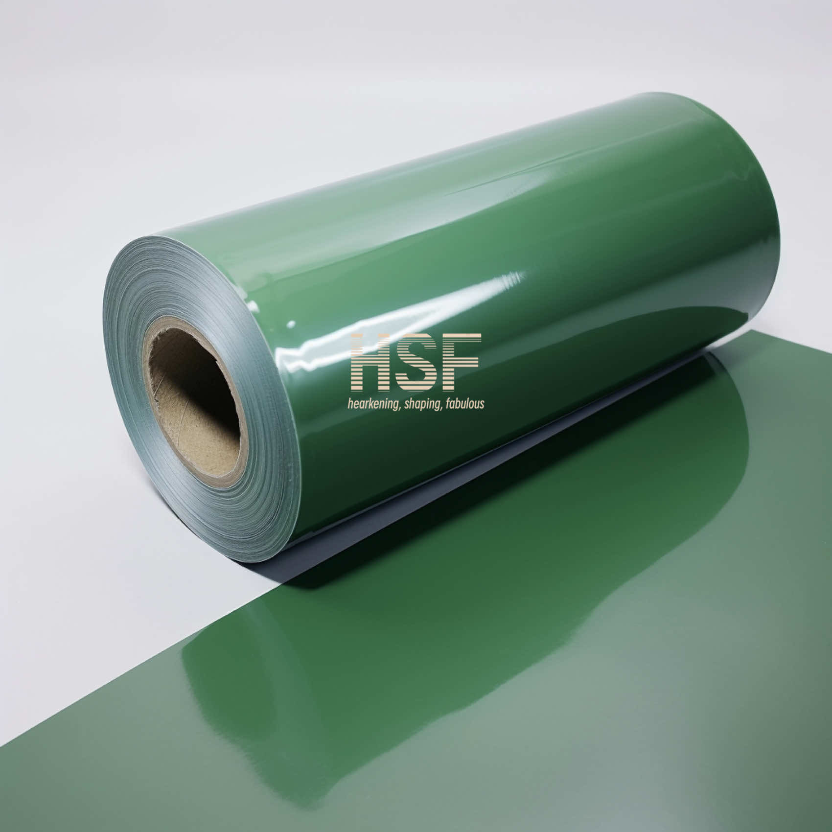 40 μm opaque green PE release film, silicone UV cured, for protective and packaging, tapes, labeling and graphics
