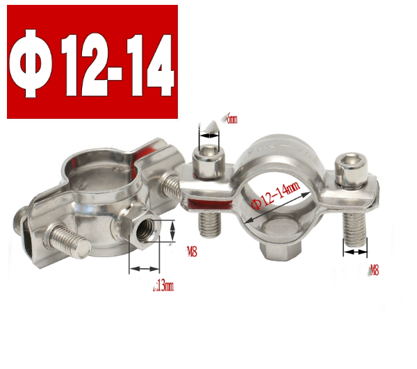 Metal Carbon Steel Zinc Plated Clip Heavy Duty M8 Rubber Pipe Clamp for General Industry Application ANSI/ASME Standard