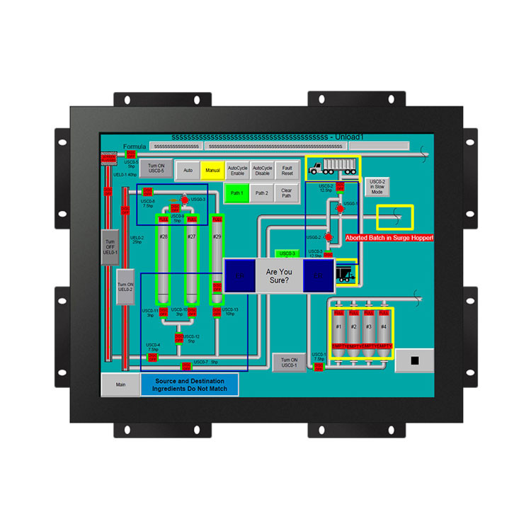 12" SVGA Kiosk Touch Screen Monitor Open Frame Lcd Display 350cd/m2