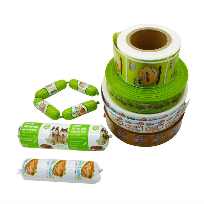 Customized OEM Brand Logo Printing Food Grade PVDC Sausage Casing Film