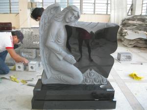 China Butterflies Stone Tombstone Granite Gravestone Monument Memorial wholesale