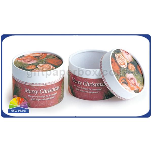 Delicate Small Cylinder Packaging Gift Box White Cardboard Paper Tube Packaging