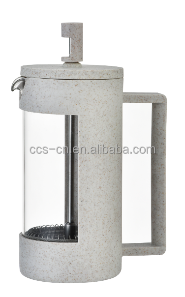 Portable Coffee Makers High Borosilicate Glass Coffee Press Black Plastic French Press