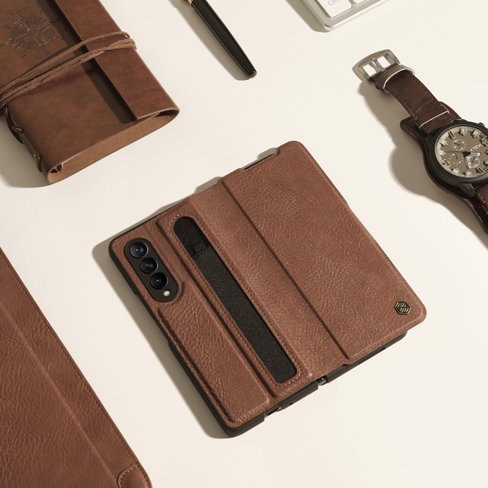 Shockproof Nillkin Aoge Leather Case Samsung Galaxy Z Fold 3 5G Mobile Phone