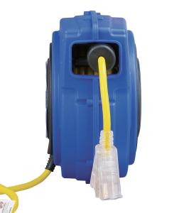 China Yellow 125V 40' Commercial Lighted Goodyear Hose Reel With Circuit Breaker wholesale