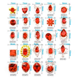 China NEW Arrival Red Crystals 8*6mm Bow Nail Charm- Nail Charms- Nail Jewelry- Nail Art-China Wholesale Bow Nail Charm wholesale