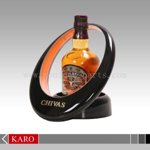 China Clear Acrylic Single Wine Bottle Display Rack wholesale