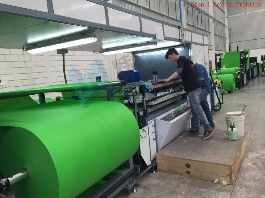 D - Cut Bag Waterproof Non Woven Bag Making Machine With Online Handle Attach