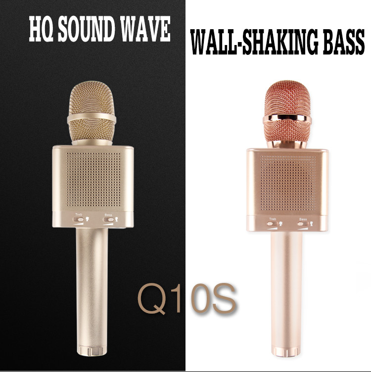 2017 new products Micgeek Q10S / Q9S improved version with 4 speakers home karaoke microphone speaker wireless