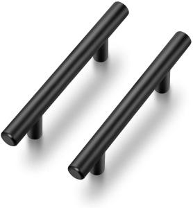 China Stainless Steel Handles Kitchen accessories Kitchen Cabinet Handles with Black Spraying Powder wholesale