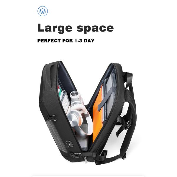 1680D Polyester Waterproof Business Backpack Large Space Eco Friendly