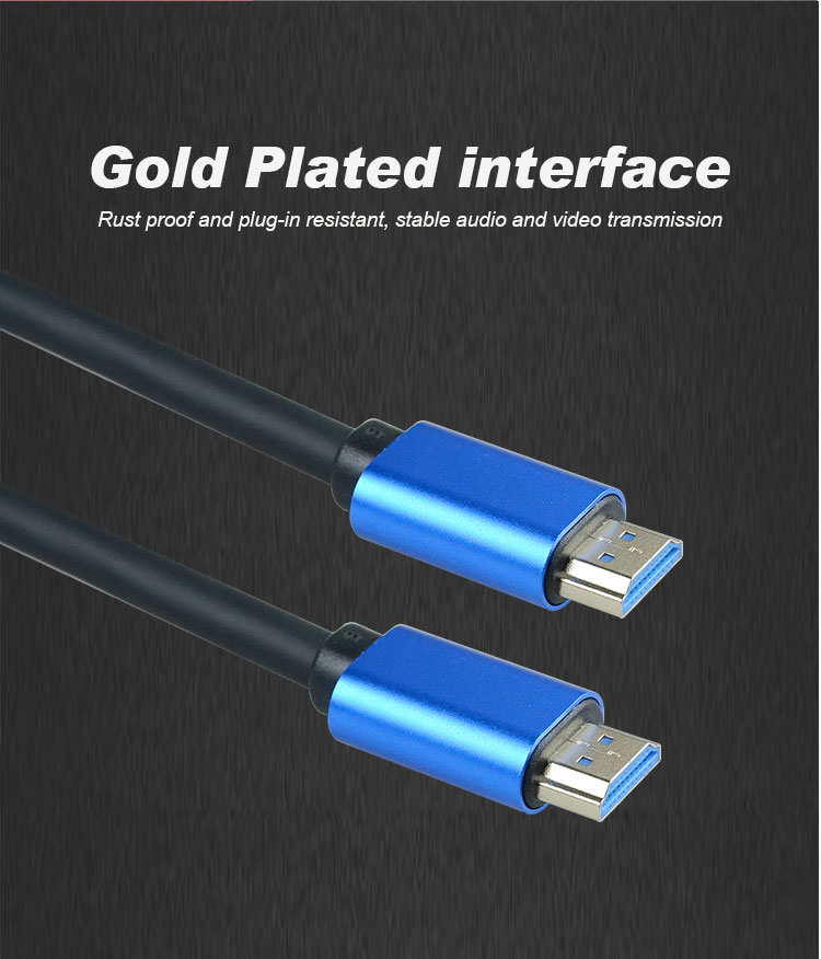 Male To Male Foil Shielding 3D 4K 1080P HDMI Cable 20M Gold Plating