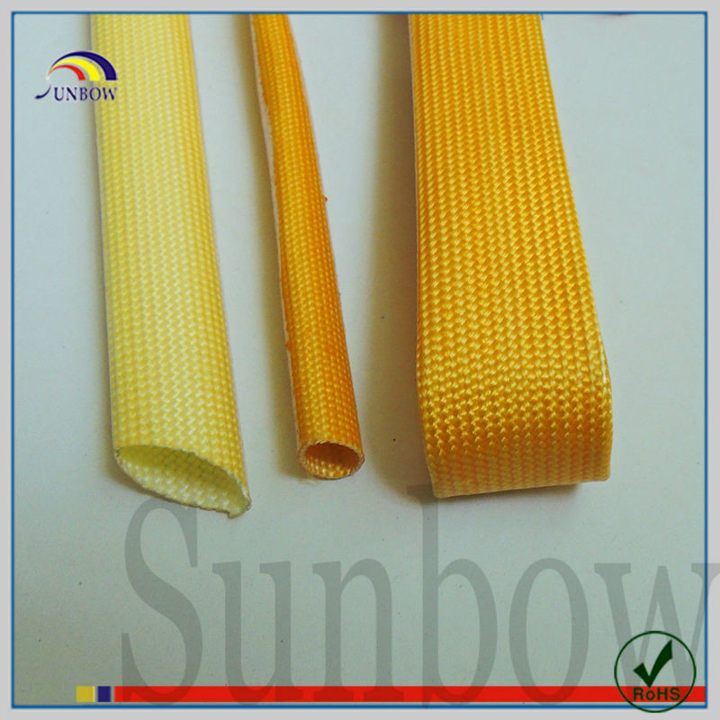 High quality Oil proof PU Varished Fiber glass Sleeve for wire insulation
