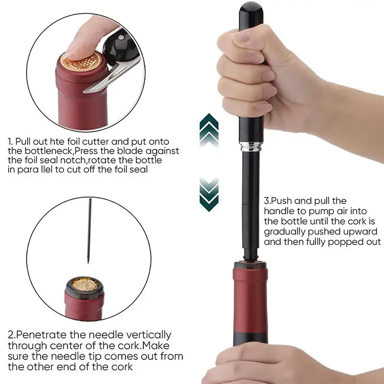 Adult Bottle Opener Pen Style Air Pump Wine Opener Cork Remover