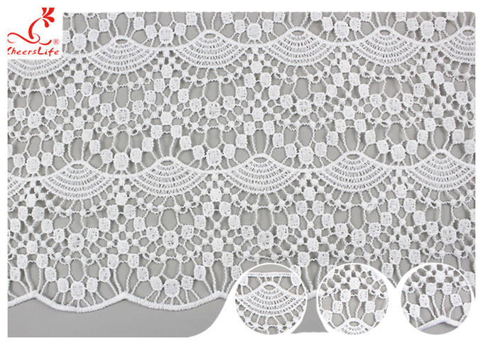 Bangladesh Water Soluble Venice Guipure Lace Trims With Scalloped Edge For Pants