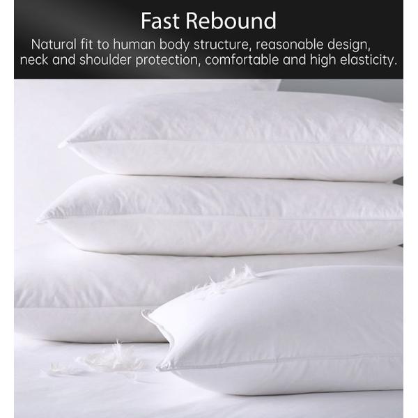 100% Cotton Soft Hotel Pillows Duck Feather Comfortable And High Durability