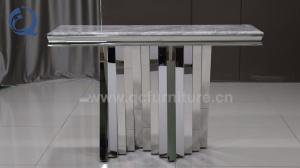 China Modern 51kg SS Console Table 160cmx45cmx75cm Canada Style Glass top wholesale