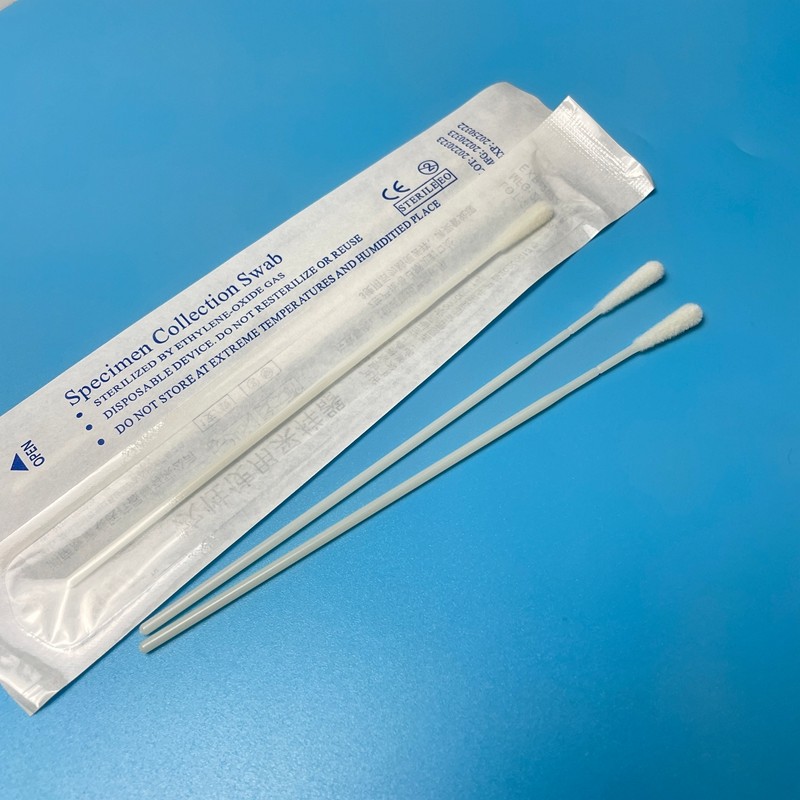15cm Long Specimen Collection Swabs Throat Sampling Swab With 30mm Breakpoint