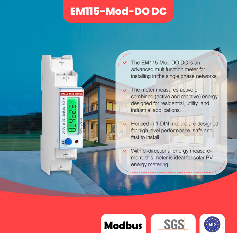 EM115-Mod-DO DC 5 45 A Modbus Control Output Remote Digital Display and MID Certificate