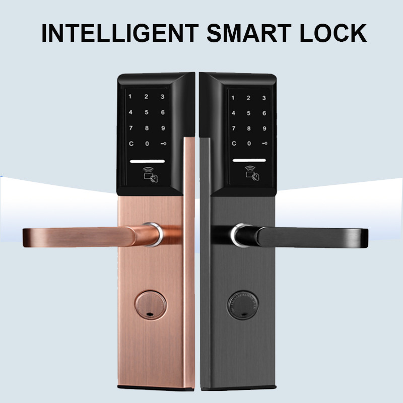4AA Alkaline APP Rfid Intelligent Door Lock Zinc Alloy With TTLock