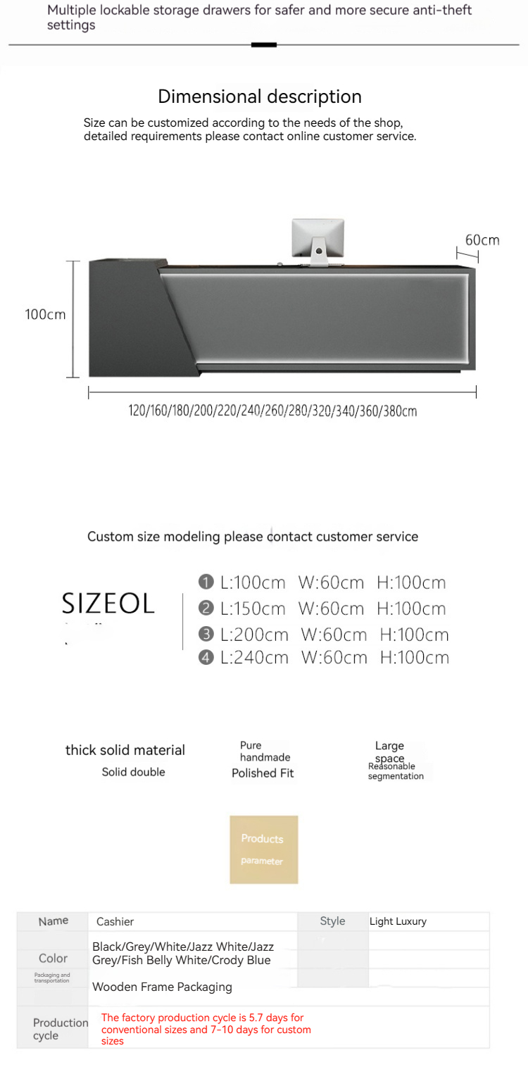 Sleek and Practical Reception Desk for Firms Stylistic Simplicity at Its Best