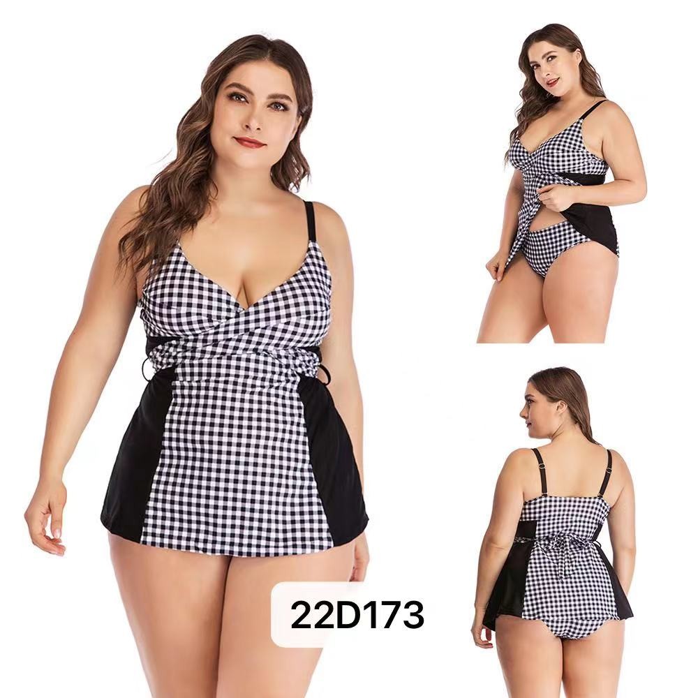 Sexy Womens Plus Size Swim Wear Solid Color Pearl Bathing Suits For Plus Size Women