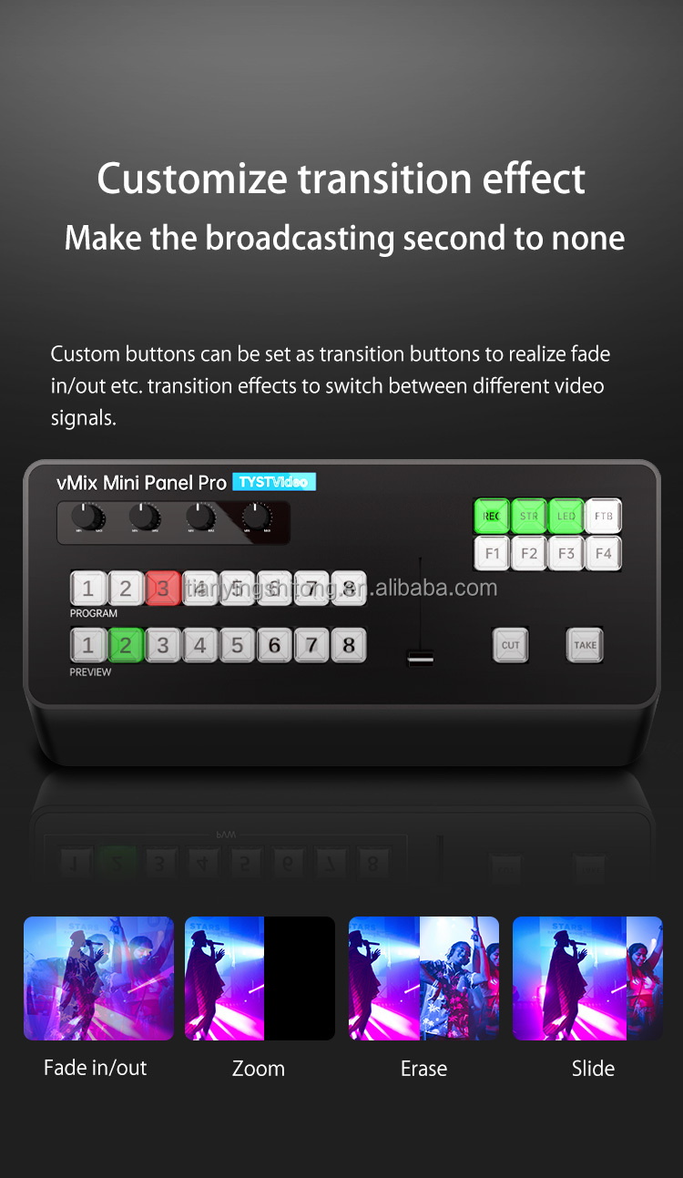 TYSTVideo Recording and Broadcasting Control Panel Vmix Mini Directing Switch Keyboard