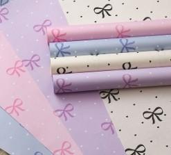 China Polka Dot Bow Kraft Paper Bouquet Packaging Paper wholesale