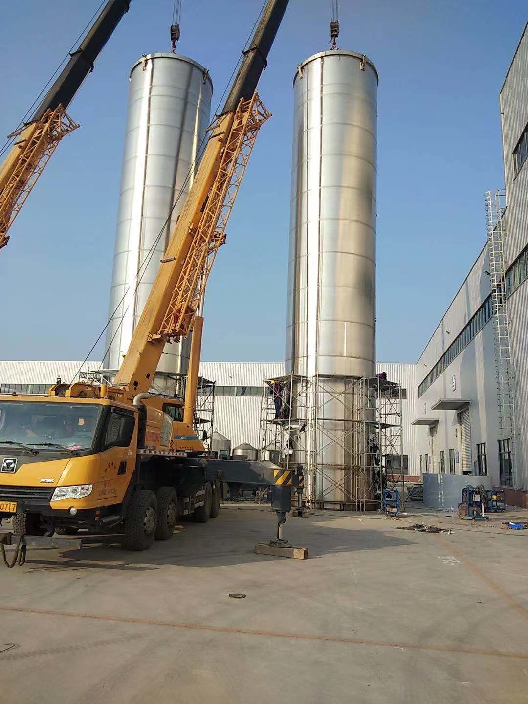 Food Grade Stainless Steel Refrigerated Milk Silo Tank 500ton 1000ton